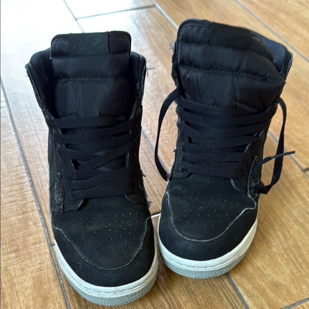 Jordan Black and Red High-Top Sneakers